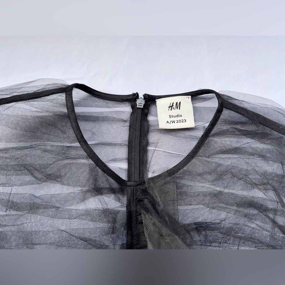H&M Black Sheer Ruffle Blouse - Picture 11 of 16